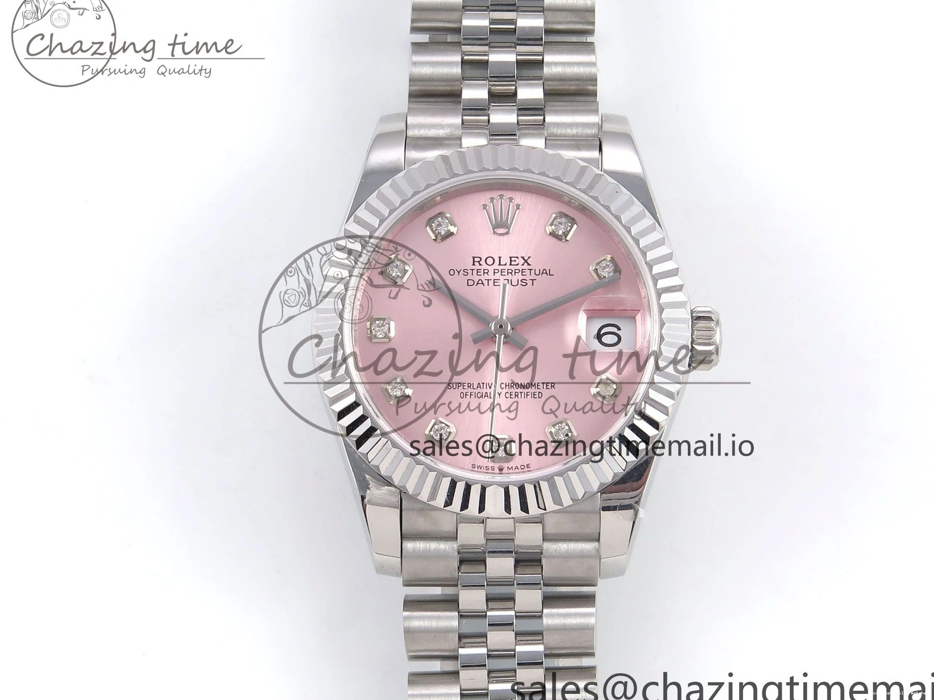 Best AAA Replica Sites A Best Bracelet Steel 1:1 GMF Diamonds 278274 Jubilee DateJust Fashionable Pink Dial on 31 SS Edition 904L 1164 0110